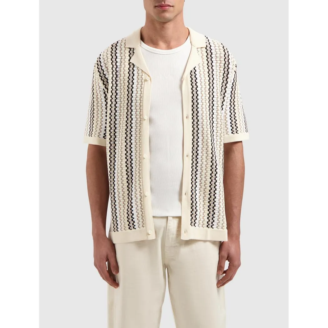 Ajour Knitwear Shirt  Sand