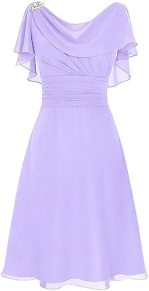 Aniywn Women Formal Wedding Bridesmaid Dress Plus Size High-Waist Party Ball Prom Gown Cocktail Dress