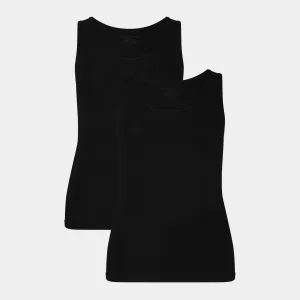 Anna bambus tank top - sort 2 pak