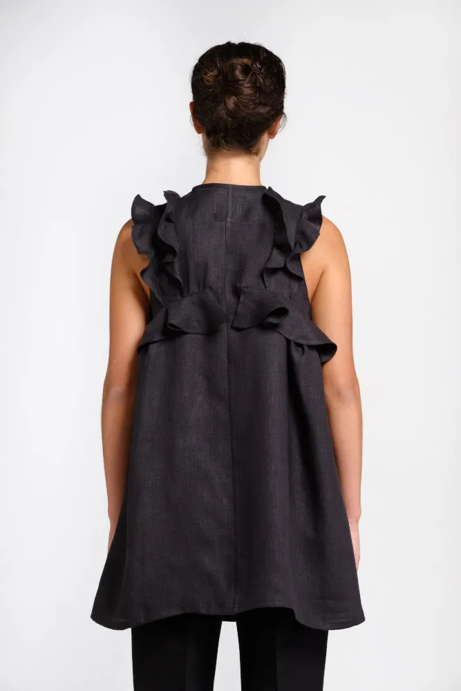 Black hemp blouse
