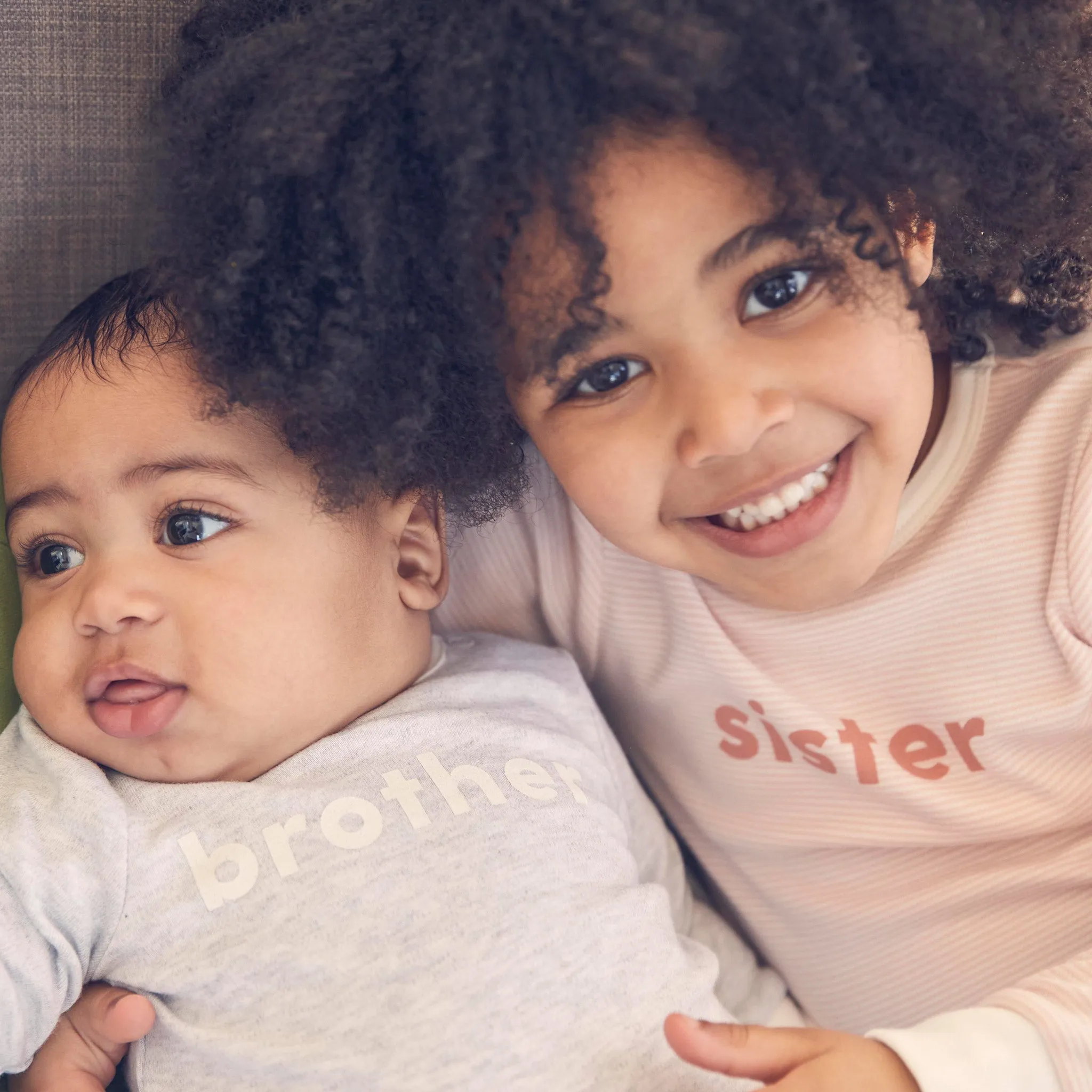 Blue Stripe Brother Slogan Pajama Set