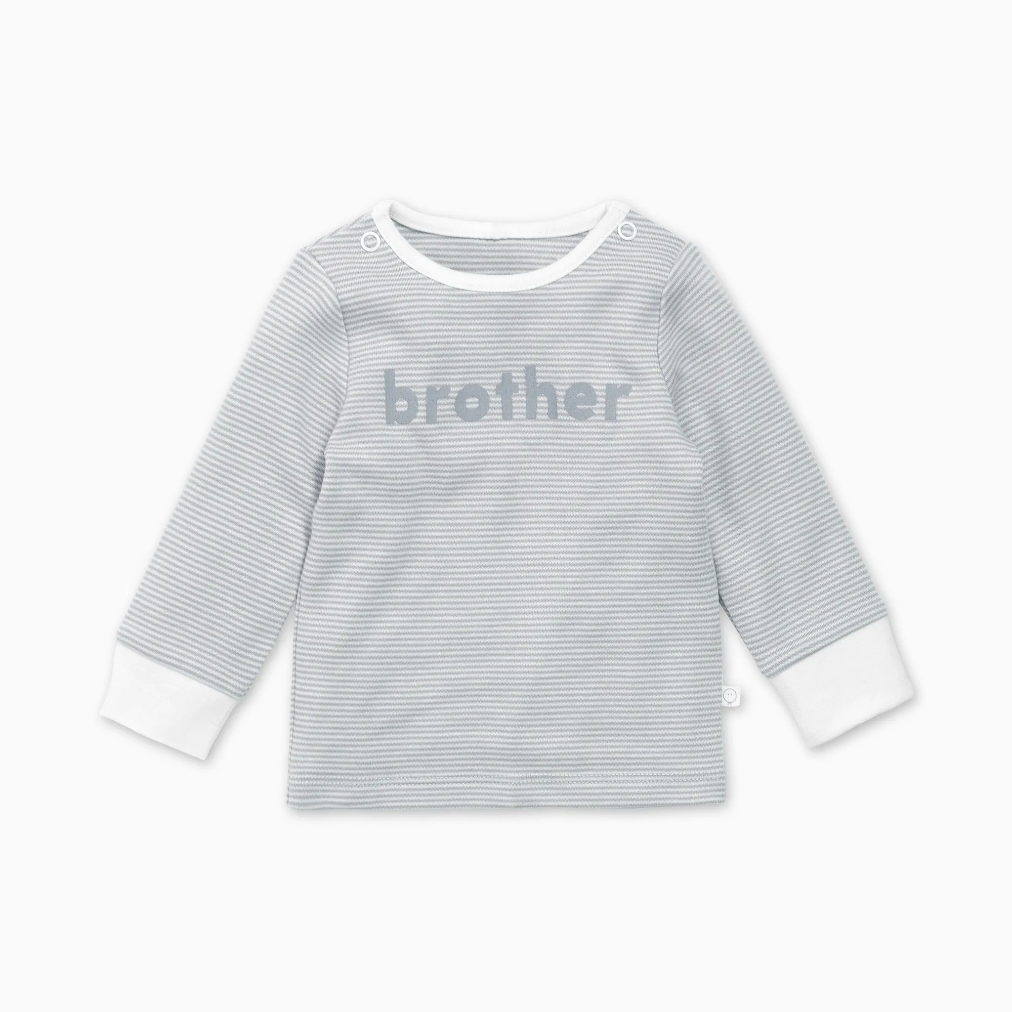 Blue Stripe Brother Slogan Pajama Set