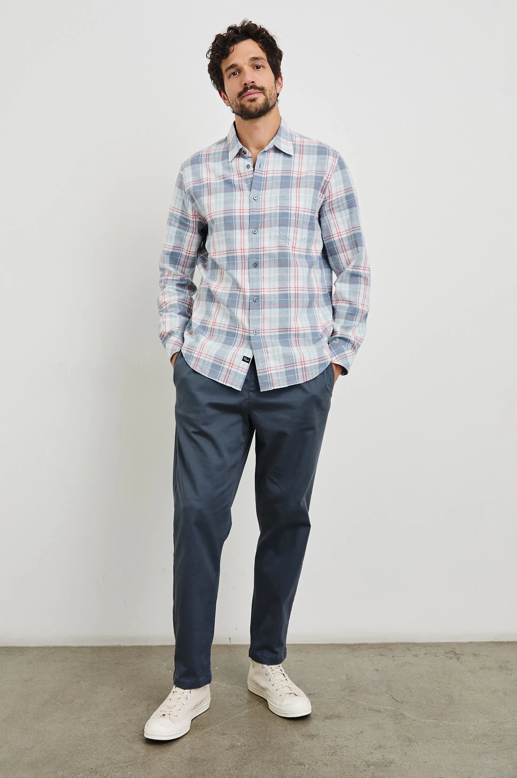 CLYDE SHIRT - LEGACY BLUE CRIMSON