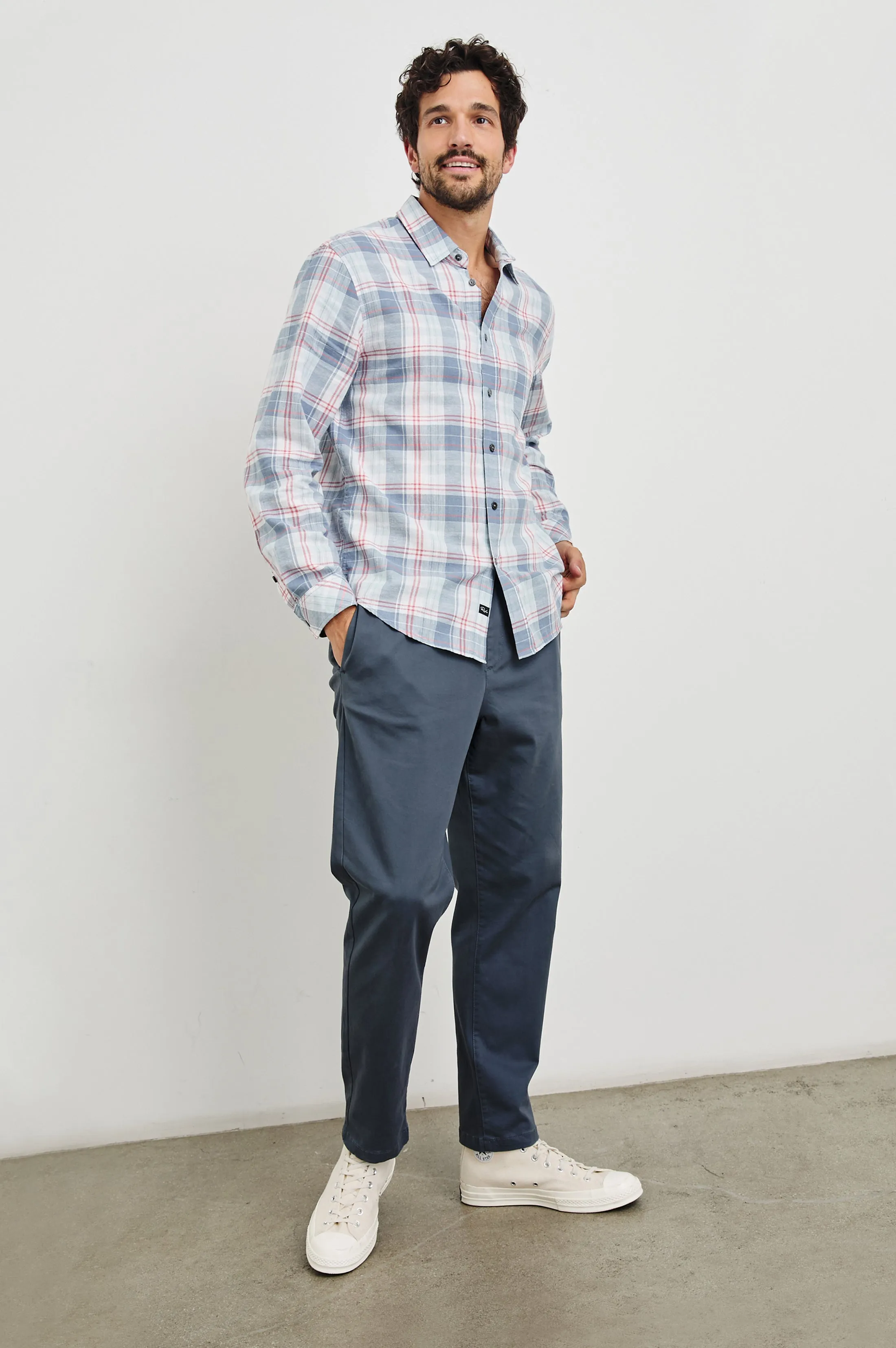 CLYDE SHIRT - LEGACY BLUE CRIMSON