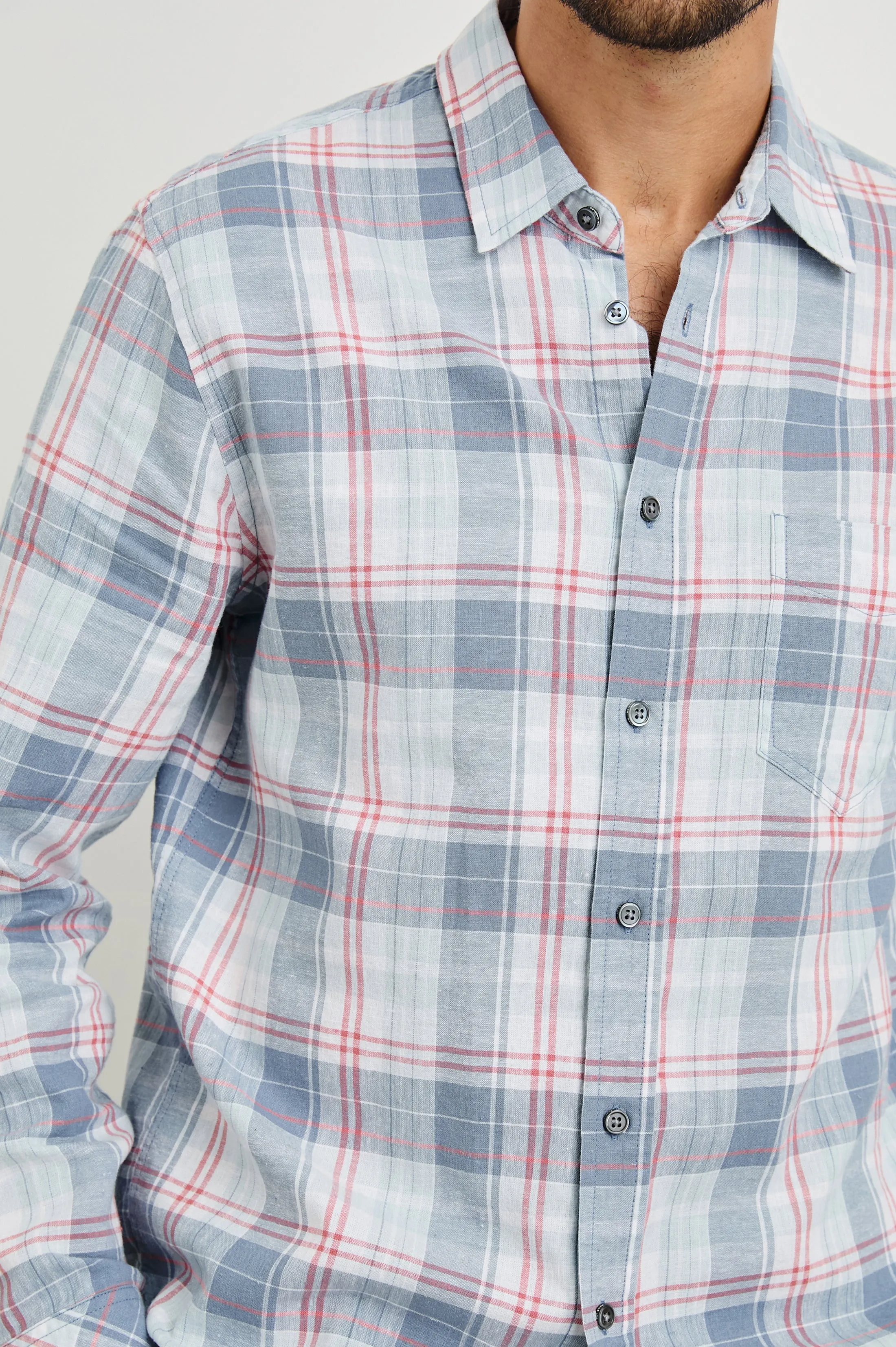 CLYDE SHIRT - LEGACY BLUE CRIMSON
