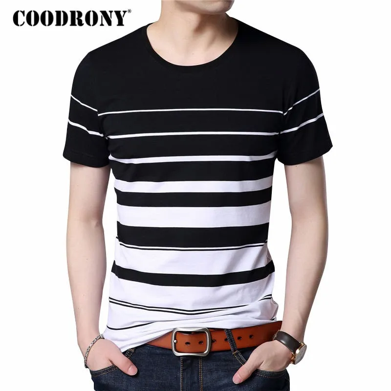 COODRONY Cotton Short Sleeve T-Shirt