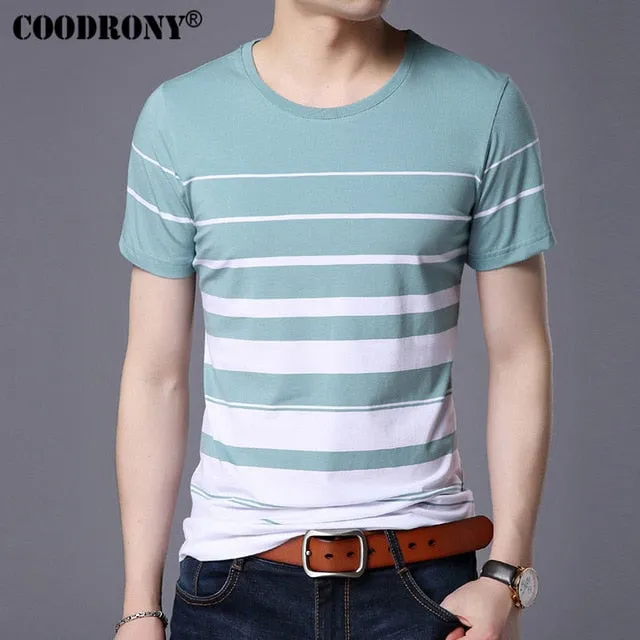 COODRONY Cotton Short Sleeve T-Shirt