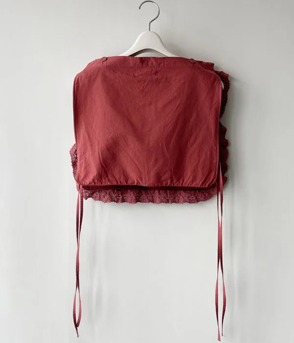 FUMIKA_UCHIDA/OVER-DYED CUSHION TOP_MINIMUM(BORDEAUX)