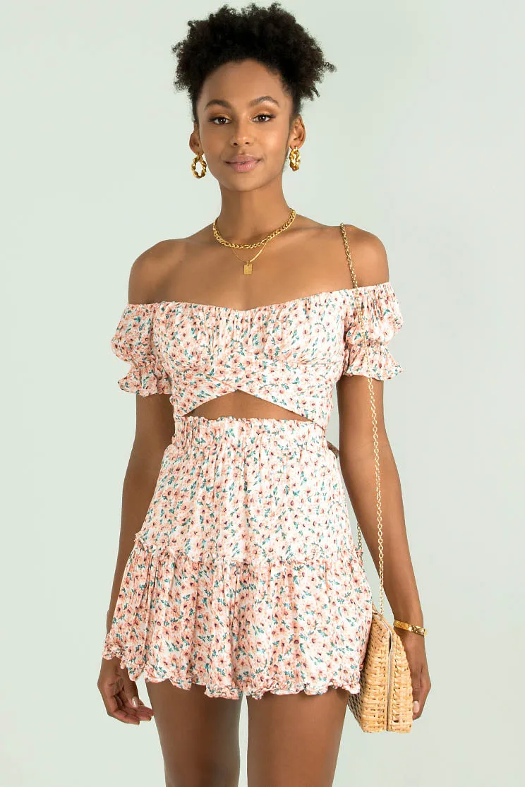 Klara Top / Pink Floral