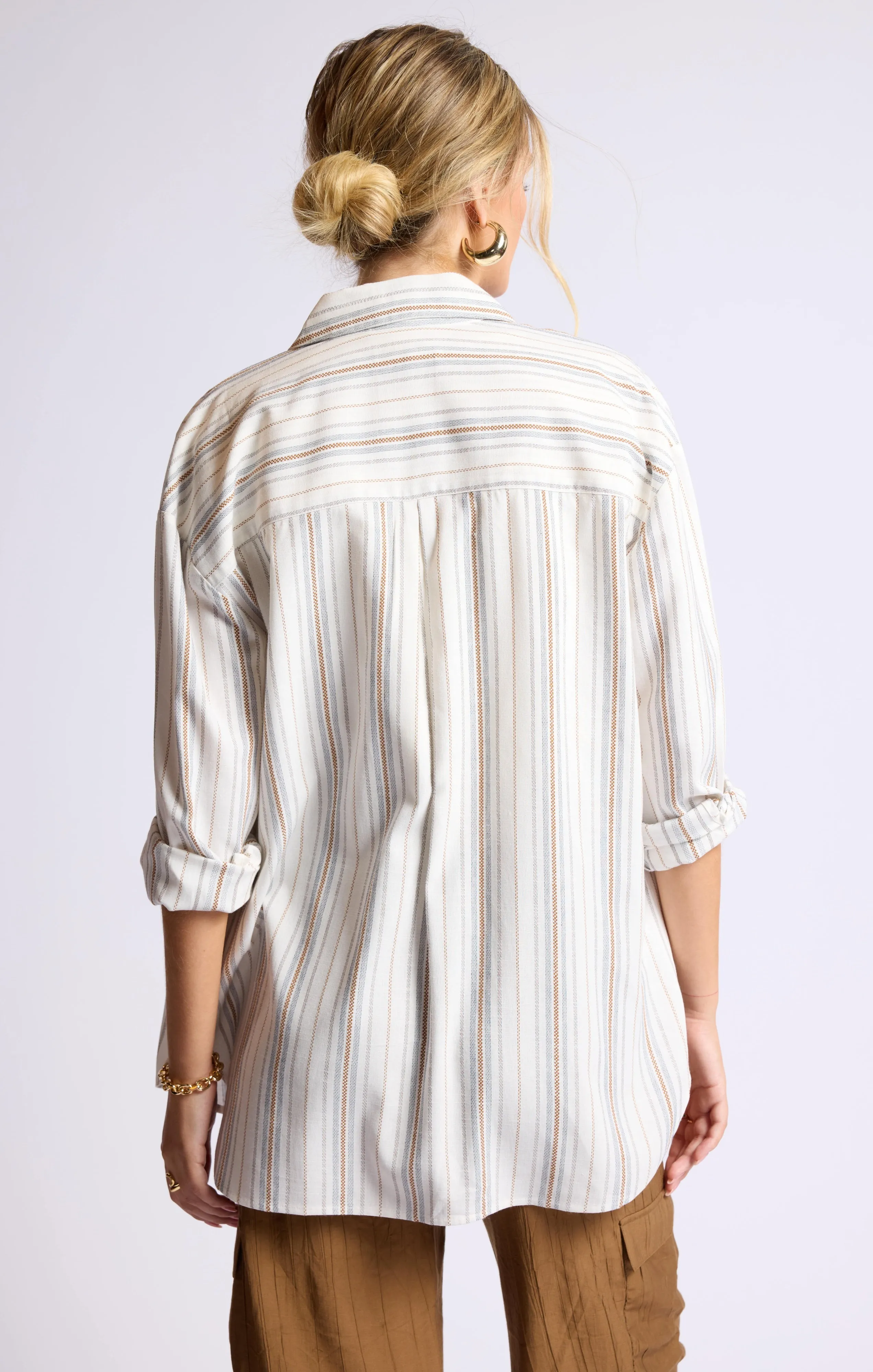 Nopales Striped Hi-Lo Shirt