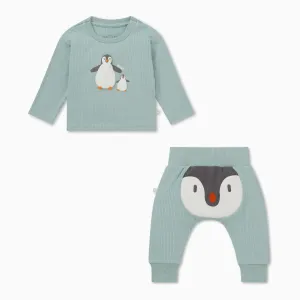 Penguin Ribbed Tee & Joggers Outfit