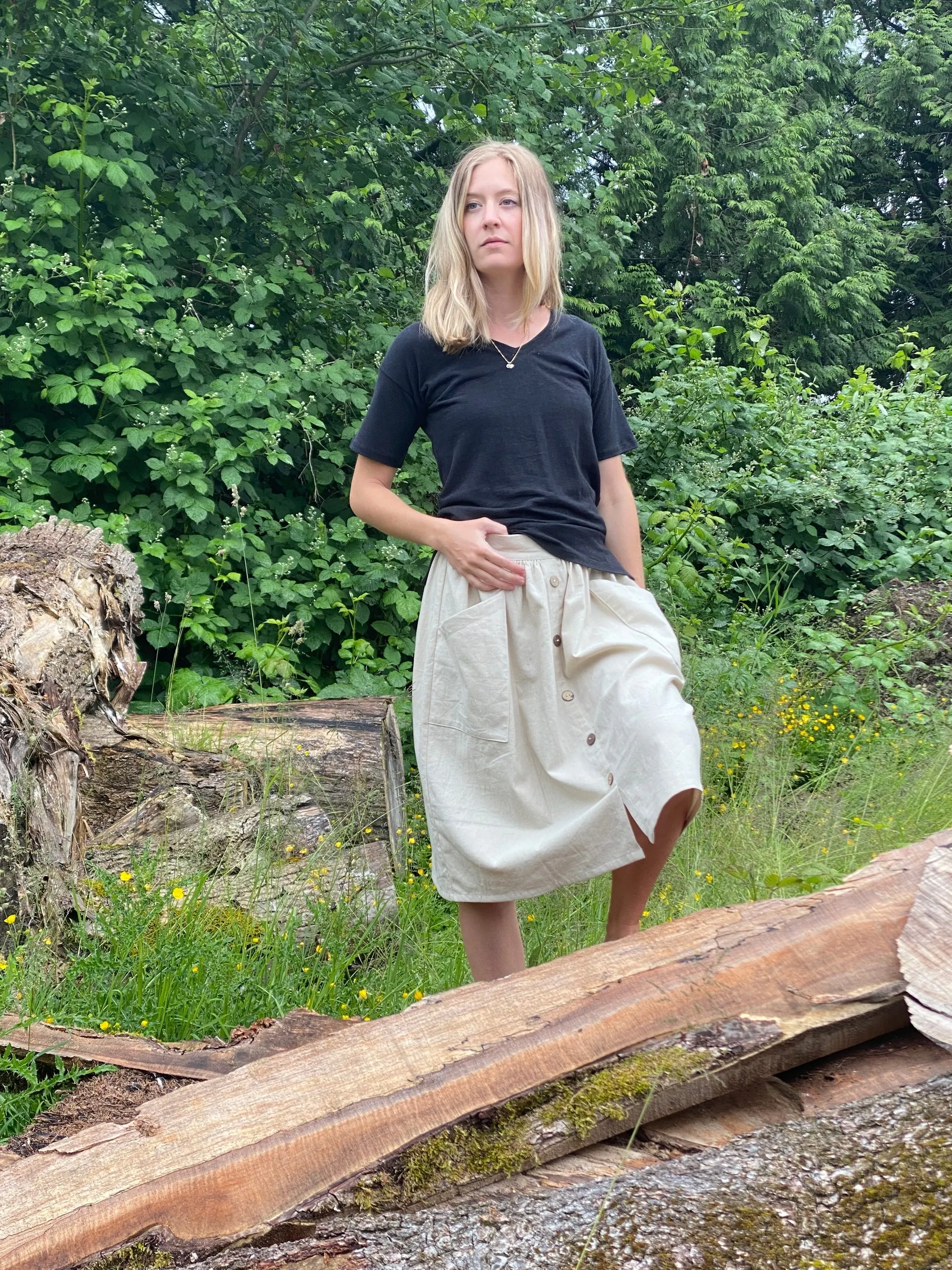 The T Shirt-V Neck-Hemp Jersey-Tall