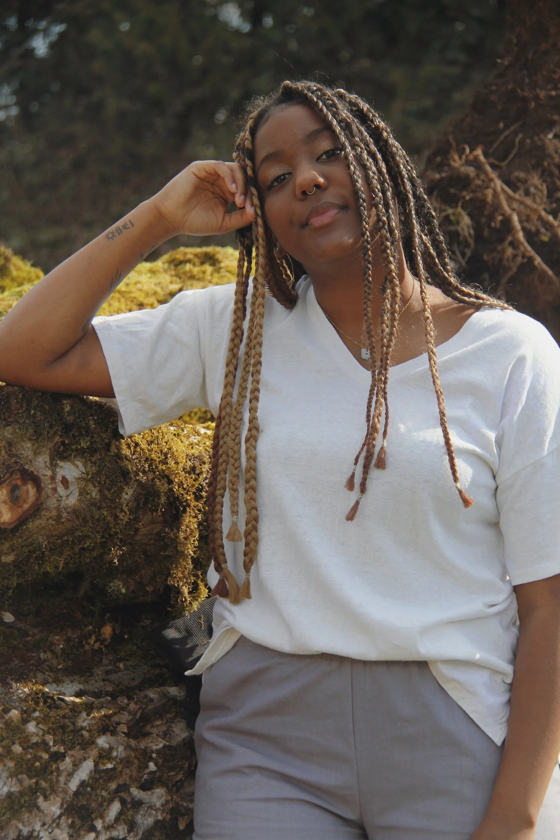 The T Shirt-V Neck-Hemp Jersey-Tall