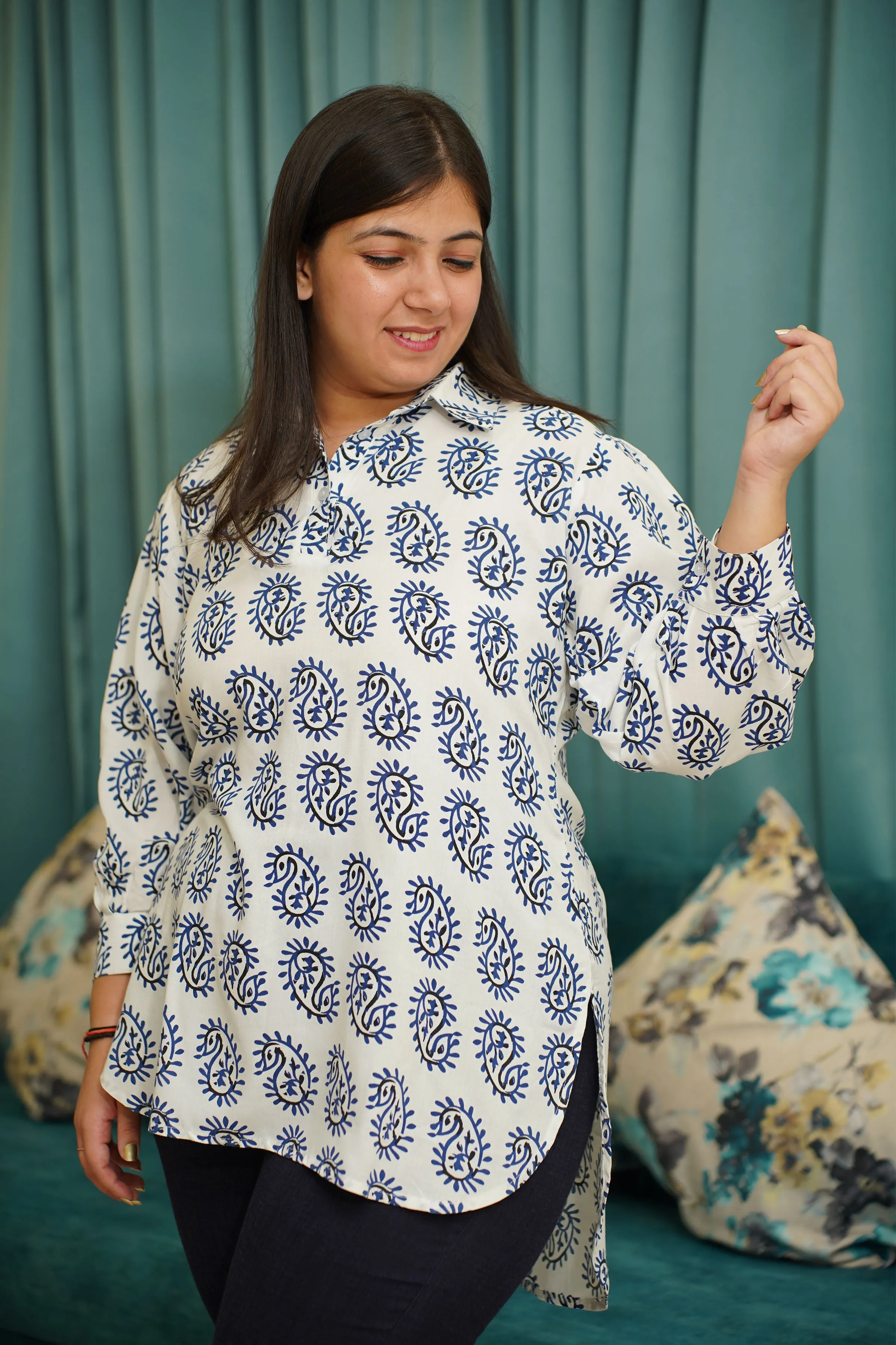 Timeless Indigo Rayon Top