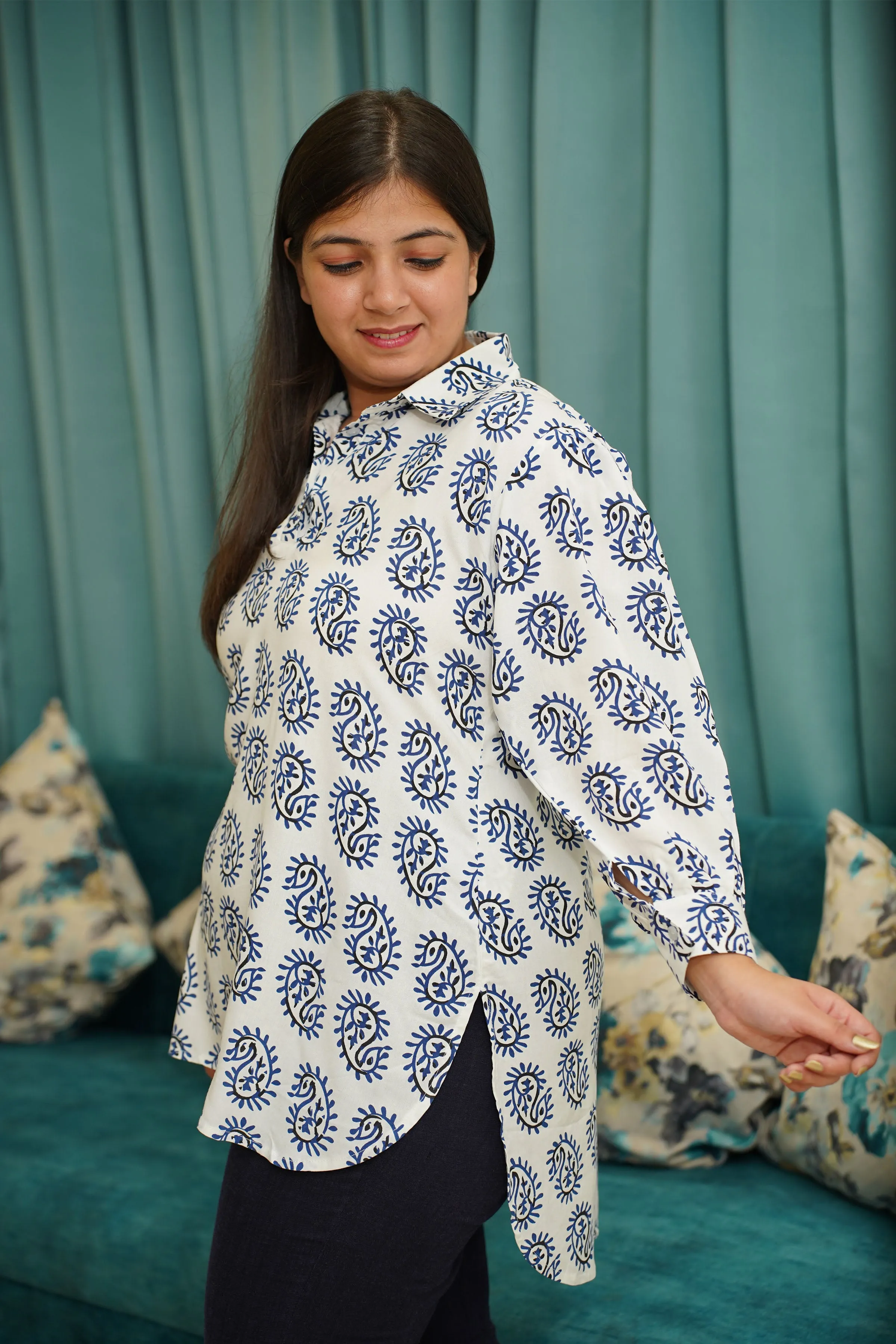 Timeless Indigo Rayon Top