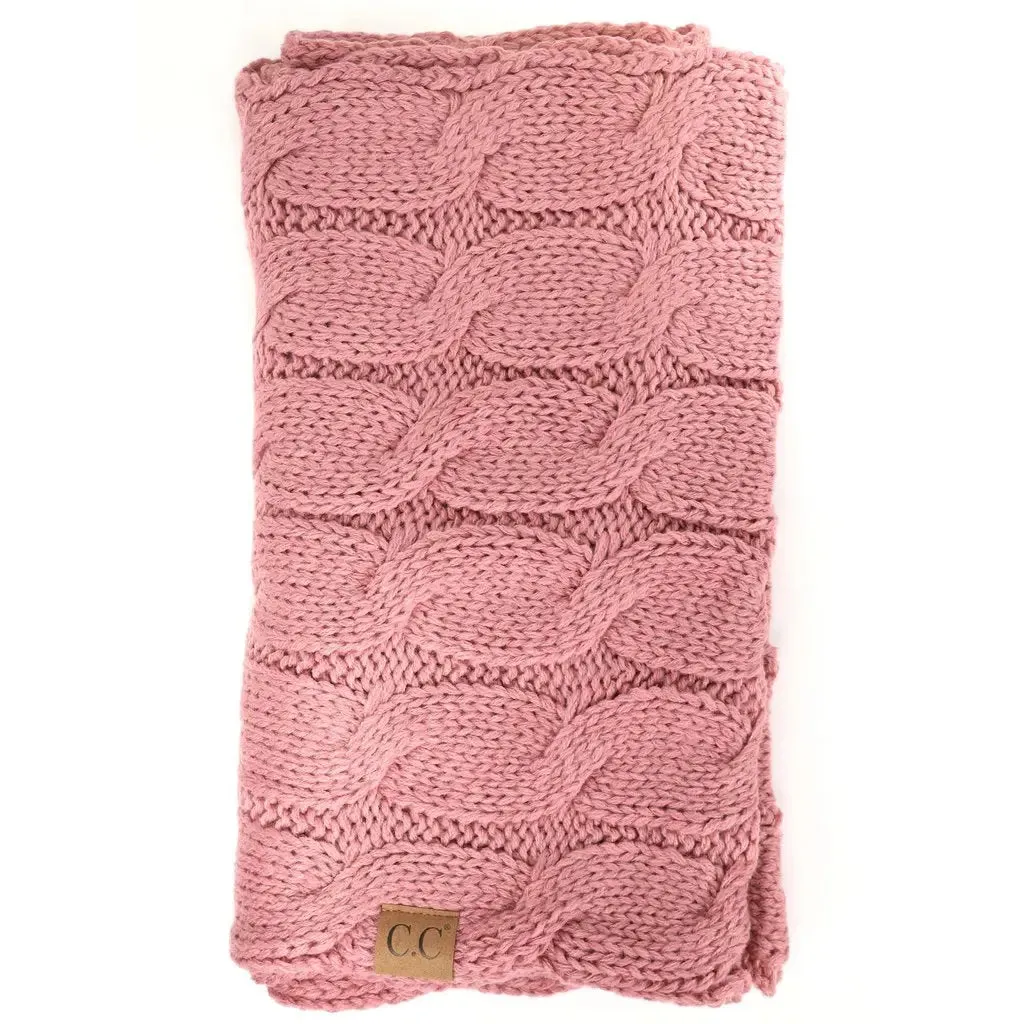 Womens Solid Cable Knit CC Infinity Scarf  Classic & Cozy Winter Essential