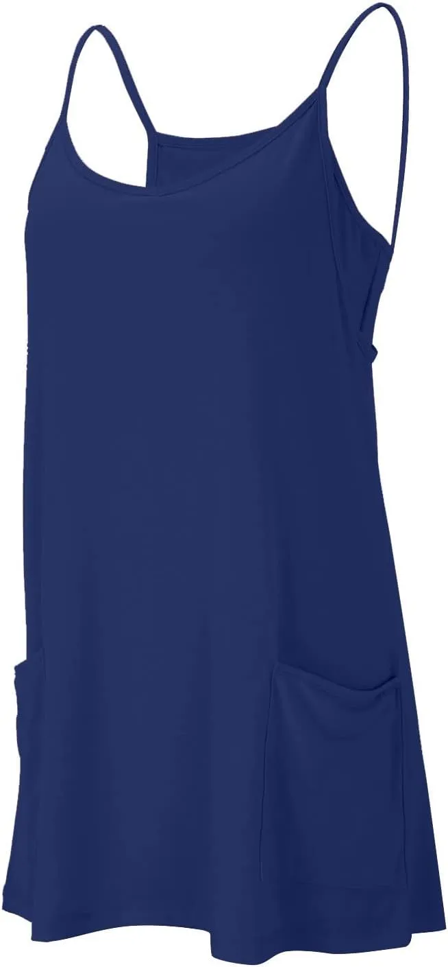 Womens Summer Mini Romper Dresses Workout Tennis Dress Sports Athletic Outfits Built in Shorts Trendy Vacation Dress
